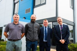 L-R: Barry Higgins and Ross Campbell (joint managing directors at On Site Scanning), Gerry McCarthy (Chair - Ri) and David Martin (Property Asset Manager - Ri)