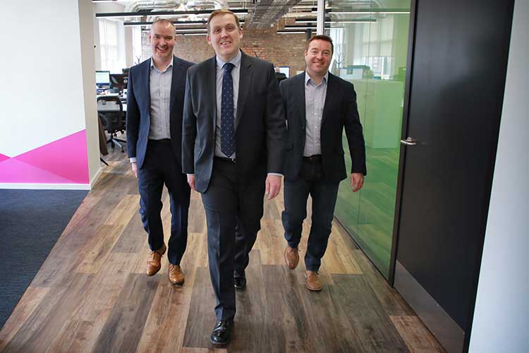 Left to right are Craig Donnelly, Neil Logan and Stuart Kerr of Incremental Group (by Stewart Attwood)