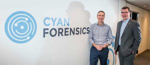 From left - Paul Devlin, Investment Manager, Mercia Fund Managers and Ian Stevenson, CEO Cyan Forensics