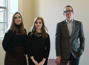 Left to right are Eve Chaplin, Lauren Waterman and Robbie Broomfield of Denholm (by Anastasia Banks)