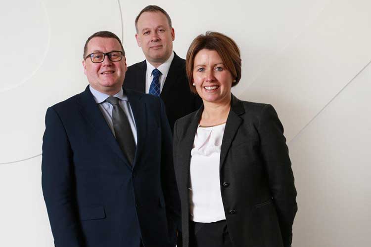 Left to right are Murray McCall, Bruce Farquhar and Susanne Godfrey of Anderson Strathern