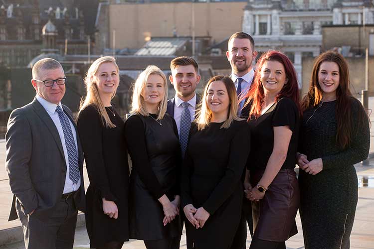 The new appointments, along with the head of Brewin Dolphin’s Glasgow office, Stephen Martin (far left)