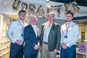 (L-R), Managing Director of Udrafter Daryll Morrow, Alec Carstairs, Non-Executive Director of RA International, Mike Wilson, Chairman of Ecosse IP, and Luke Morrow Co-Founder and Director or Udrafter