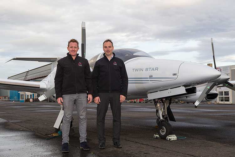ACS Aviation Managing Director, Graeme Frater (right) with Group Technical Director, Craig McDonald. Photo credit Wallace Shackleton