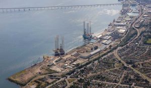 Aerial view of the Port of Dundee
