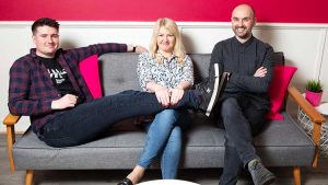 L-R: Jamie Cook, Jen Bannerman, Crawford Jolly