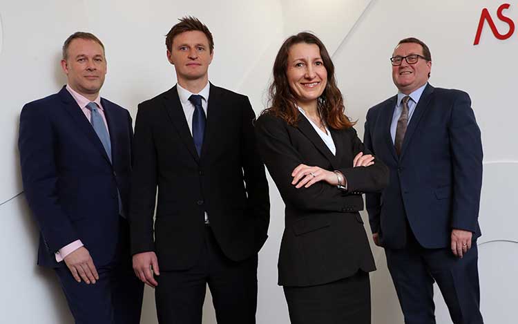 Left to right are Bruce Farquhar, Gary Burton, Victoria Simpson and Murray McCall of Anderson Strathern (by Stewart Attwood)