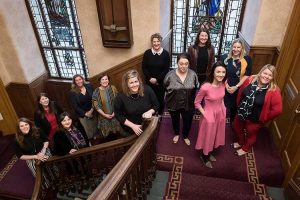 L to R, Carol Cooke, Julie Grieve, Bonnie Lawson-Brown, Amanda Pickford, Jennifer MacKenzie, Kristen Hunter, Melanie MacIntyre, Angela Prentner-Smith, Allison Harrison, Emma Reid, Nathalie Agnew and Karen Somerville.