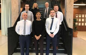 Service Delivery Manager, Kelly White, and David Singleton, Regional Manager for England and Wales at Edge Testing, with a team of new recruits in the new Manchester Digital Testing Hub
