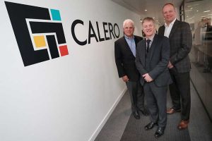 L-R): Steve Kaplan, General Partner, Riverside Partners; Ivan McKee MSP; Joe Pajer, President and CEO, Calero Software