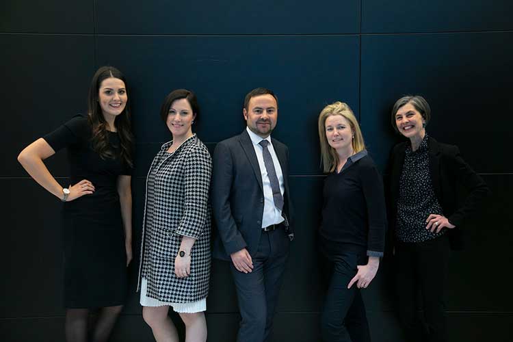 The Converge team, led by Claudia Cavalluzzo (2nd left)