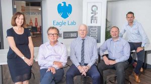 (L-R) Maggie McGinlay, Deputy Chief Executive, Opportunity North East, Steven Roberts, Head of Culture and Transformation, Barclays UK, Sir Ian Wood, KT, GBE – Chairman, ONE and ONE Digital and Entrepreneurship, Stuart Brown, Head of SME Scotland, Barclays UK, Michael Boniface, Head of ONE CodeBase