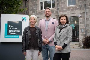 (L-R) Miranda Taylor, Chief Executive, NERA; David Millar, Technology Accelerator Director, Oil & Gas Technology Centre and Roma Sharp, SME Engagement Manager, Station Houston