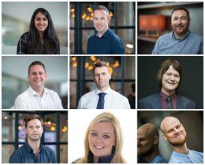 (top left to bottom right): Pooja Jain, Cognihealth, John Robertson, Drinkly, Barry Leaper, LiberEat, Ross Mcleod, Intebloc, Scott Weir, Pillow, Scott Cunningham, MyWay Digital Health, Calum Haggerty, COCO Chocolatier, Lynne Jhangeer, LINIAN Supply Co Ltd and Tadas Labudis, Product Insight.