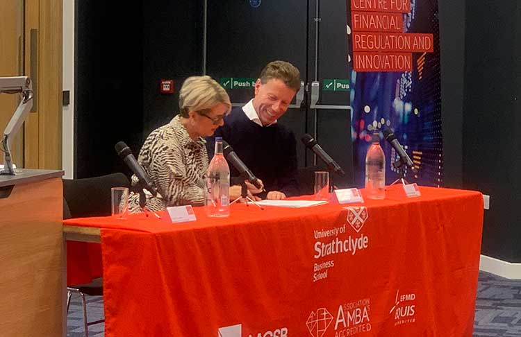 From left - Eleanor Shaw and Stephen Ingledew at the signing