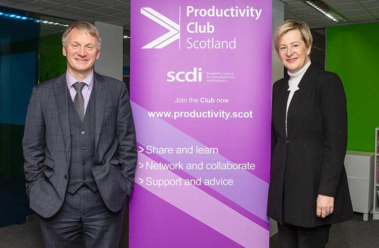 Ivan McKee MSP, Scottish Minister for Trade, Investment & Innovation and Sara Thiam, Chief Executive of SCDI