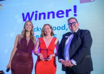 L-R: awards host Amy Irons, Group Finance Director at RHASS Nicky Wood, and Chris O'Sullivan, Head of Income and Engagement at ICAS Foundation (charity partner for the Scottish CFO Awards) Credit: RHASS Group