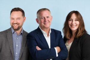 Entrepreneurial Scotland's CEO Sean McGrath, BTO's Managing Partner Grant Hunter and Jen Paton (Credit: Entrepreneurial Scotland)